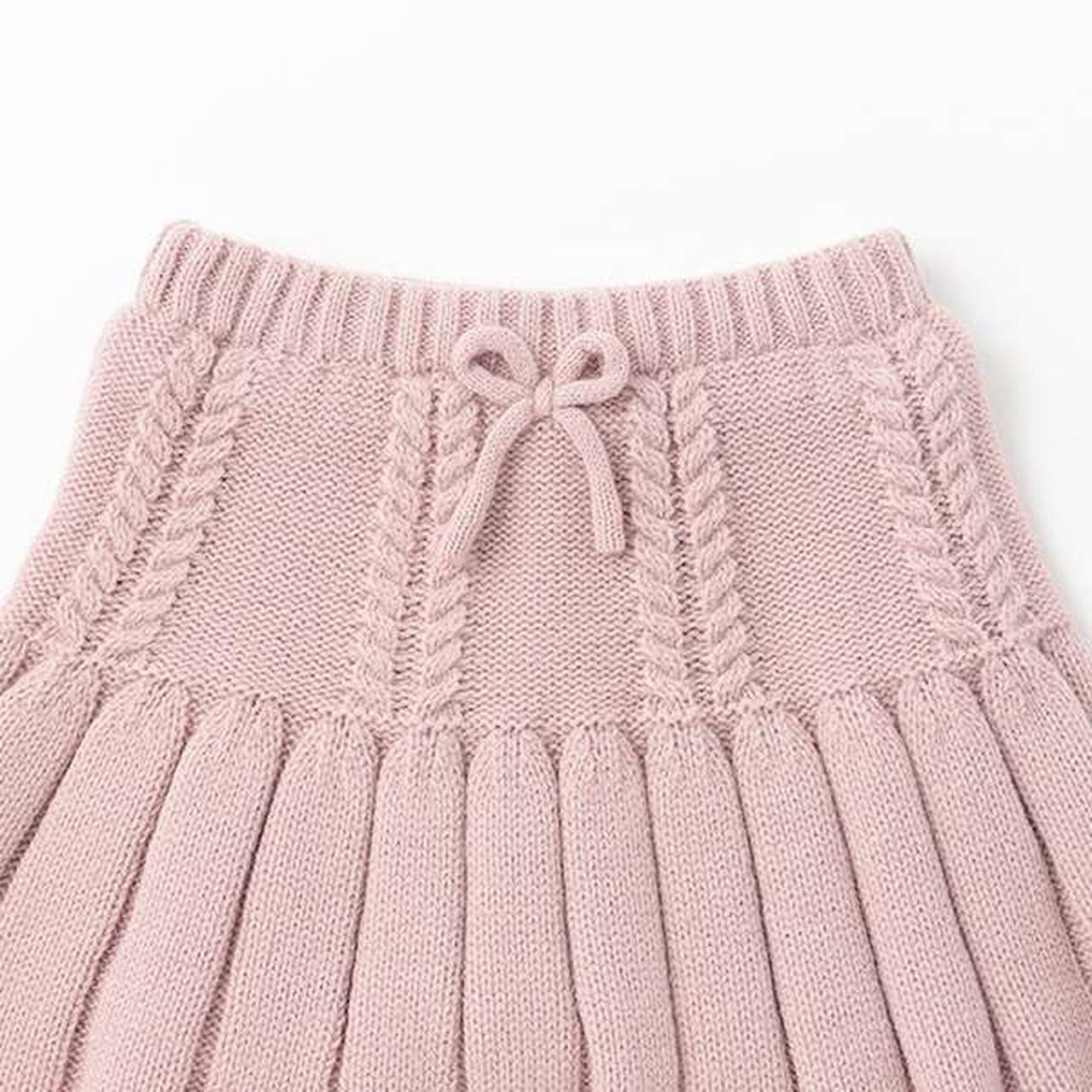 Pleated Knit Skirt,Light gray, large image number 5