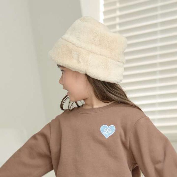 Faux Fur Bucket Hat,Black, medium image number 2