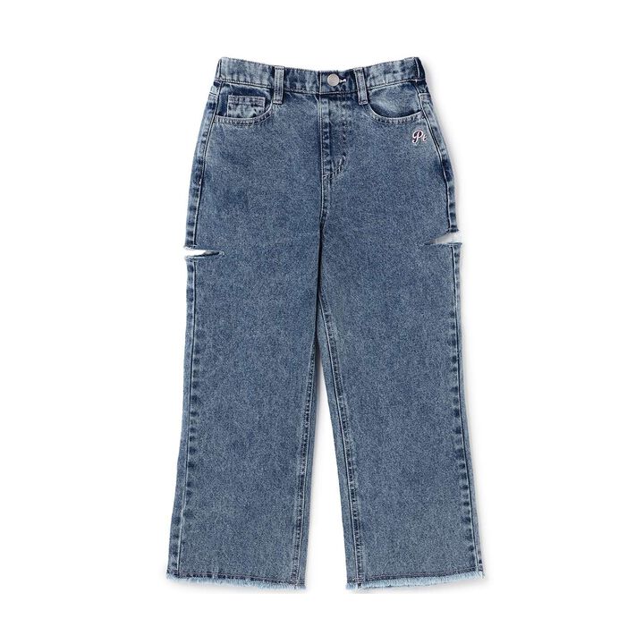 Side-Cut Distressed Long Pants,, medium