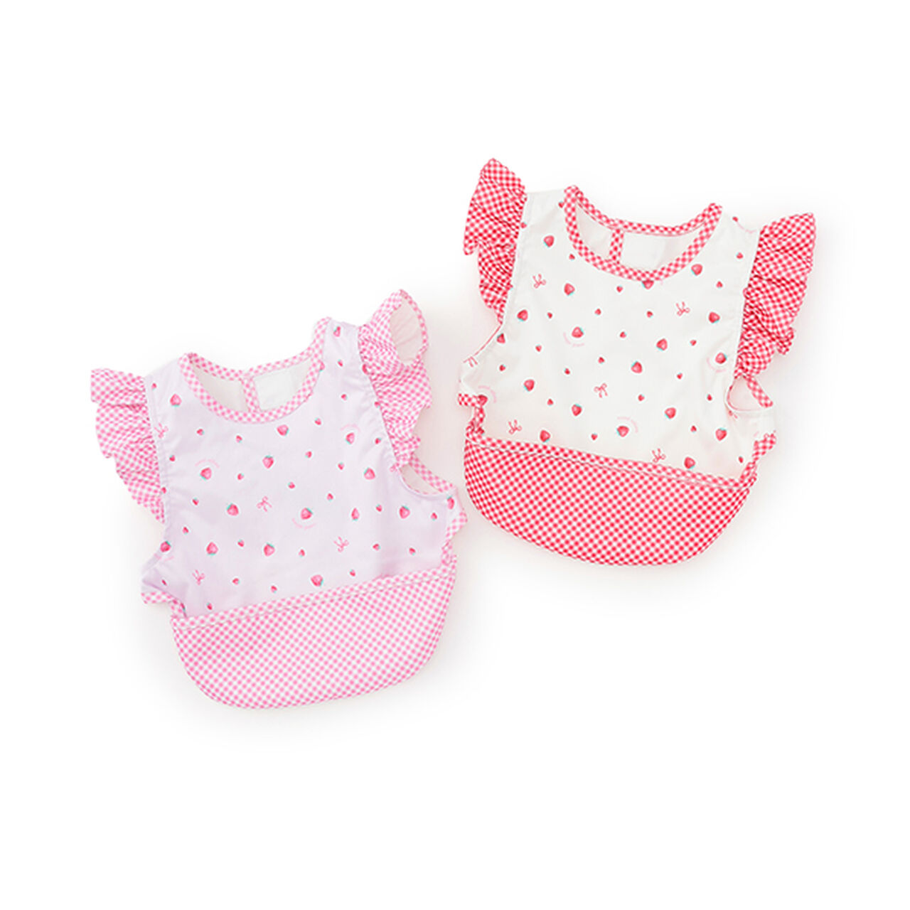 Strawberry Pattern Bib,Light pink, large image number 7