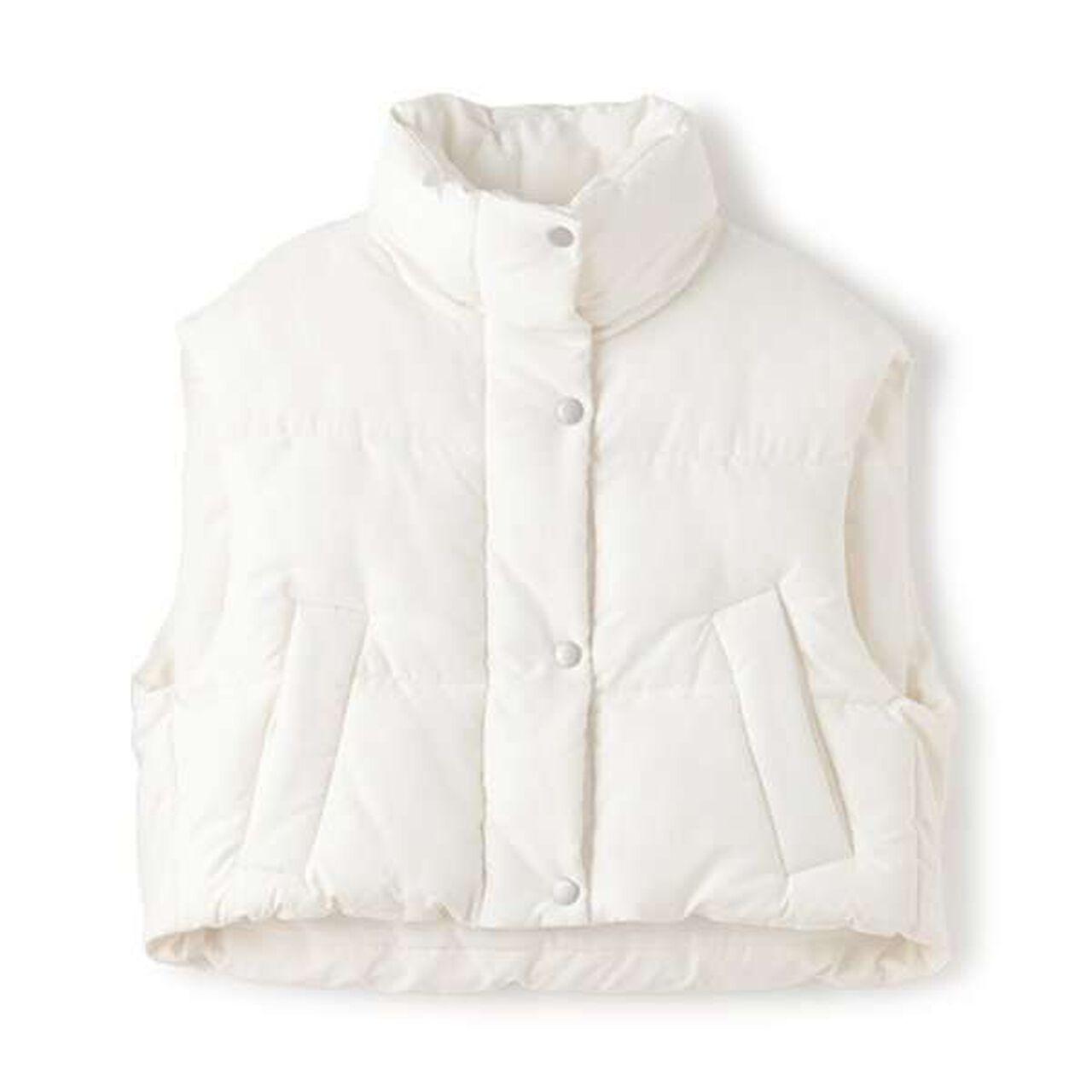 Puffy Vest,Off white, large image number 14