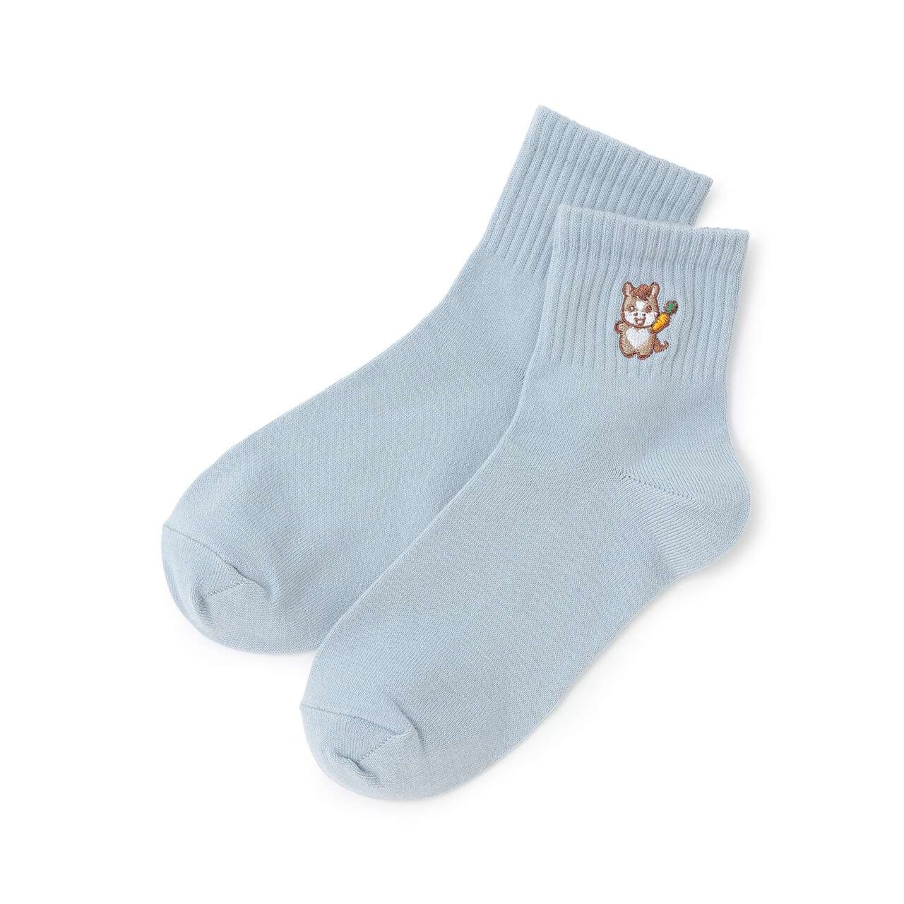 Horse Embroidery Ankle-Length Socks,Emerald green, large image number 9