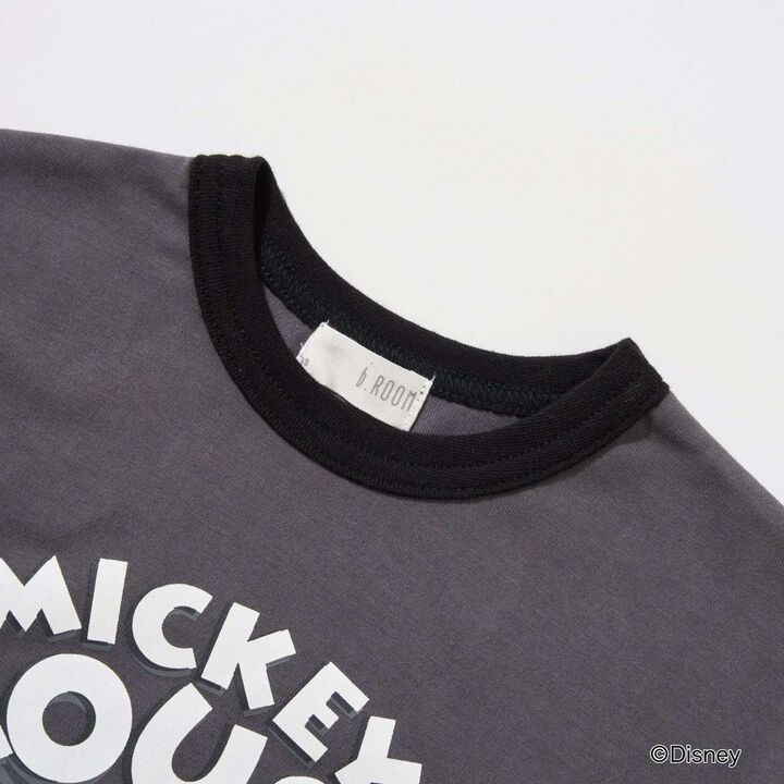 [Disney] [Comfortable Jersey] Assorted Print Ringer T-Shirt,Charcoal gray, medium image number 4