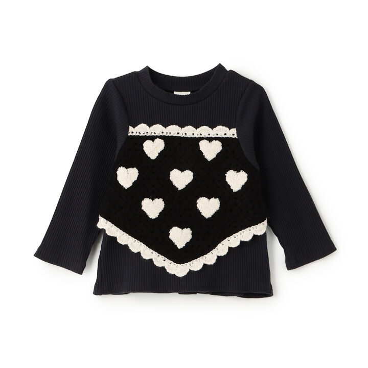 Black Crochet Docking Top,Black, medium image number 0