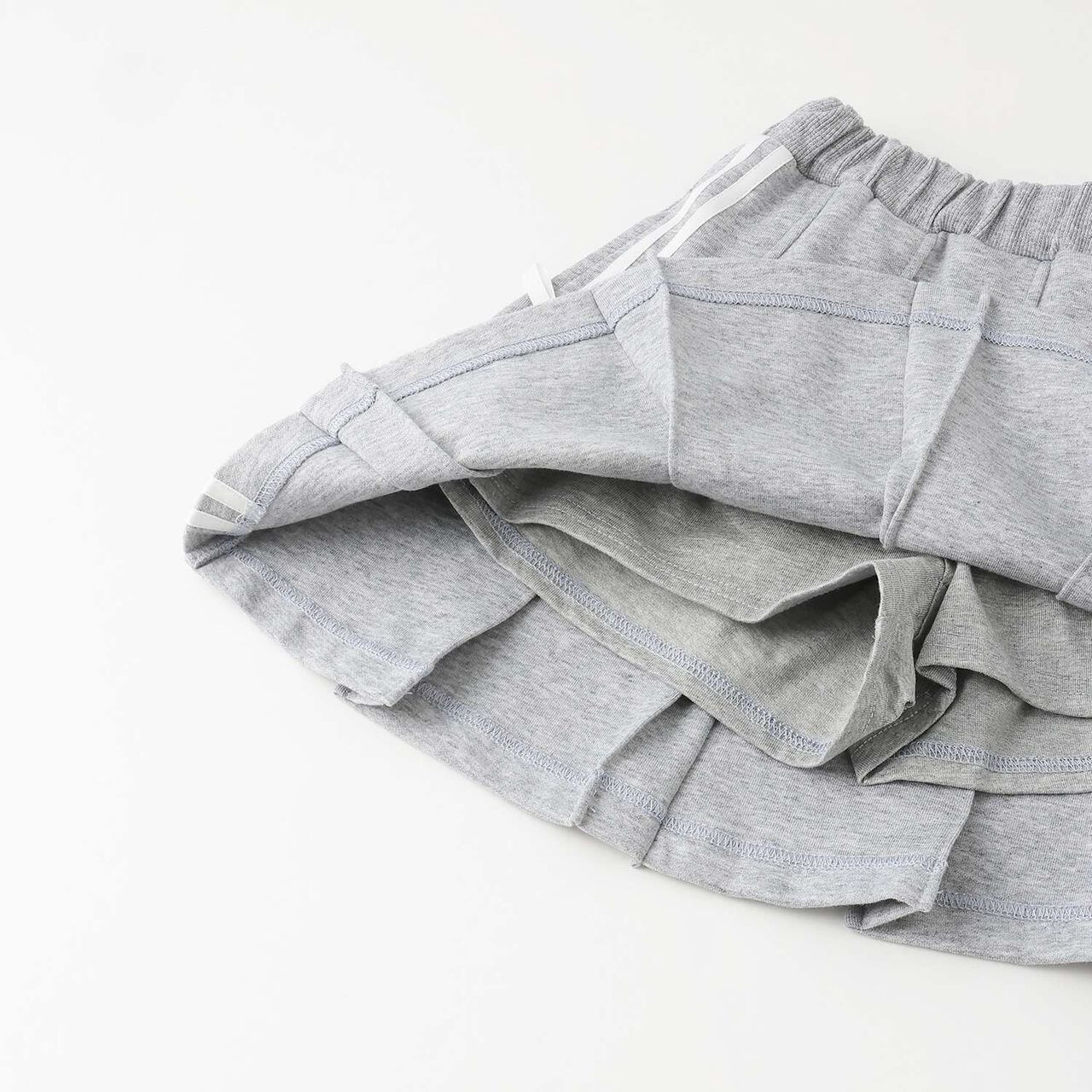 [Restock] Ribbon Line Skirt with Shorts,Gray, large image number 6