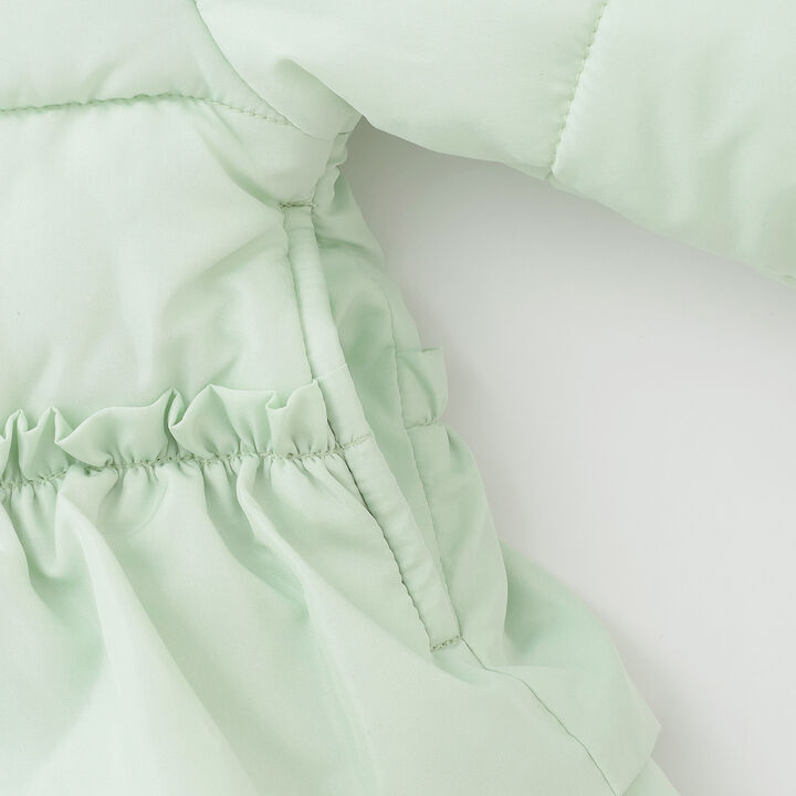 Frill Ribbon Padded Blouson,Light green, medium image number 17