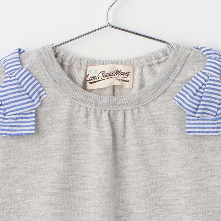 Shoulder Ribbon Sweatshirt,Gray, medium image number 2