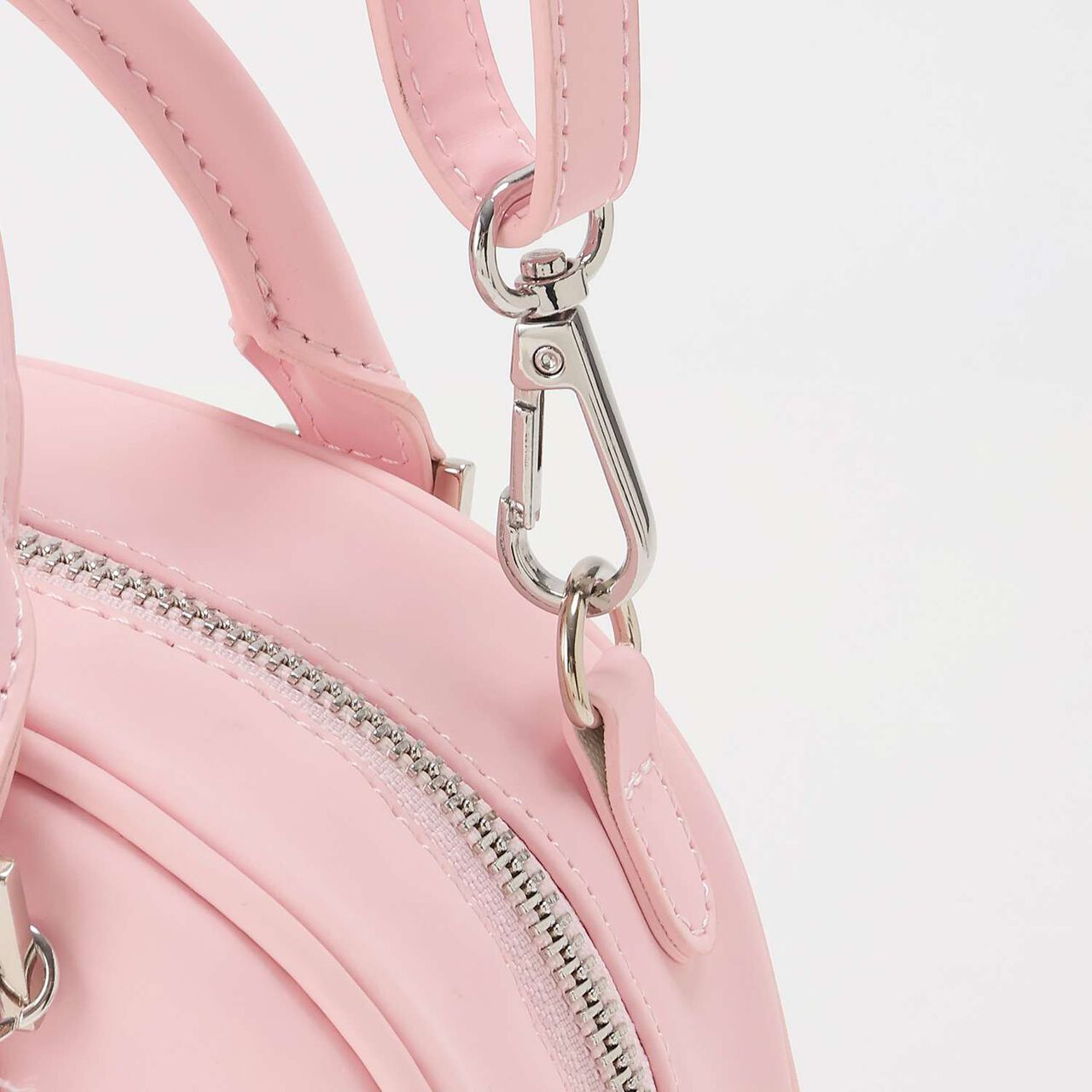 Rhinestone Logo 2 Way Shoulder Bag,White, large image number 3