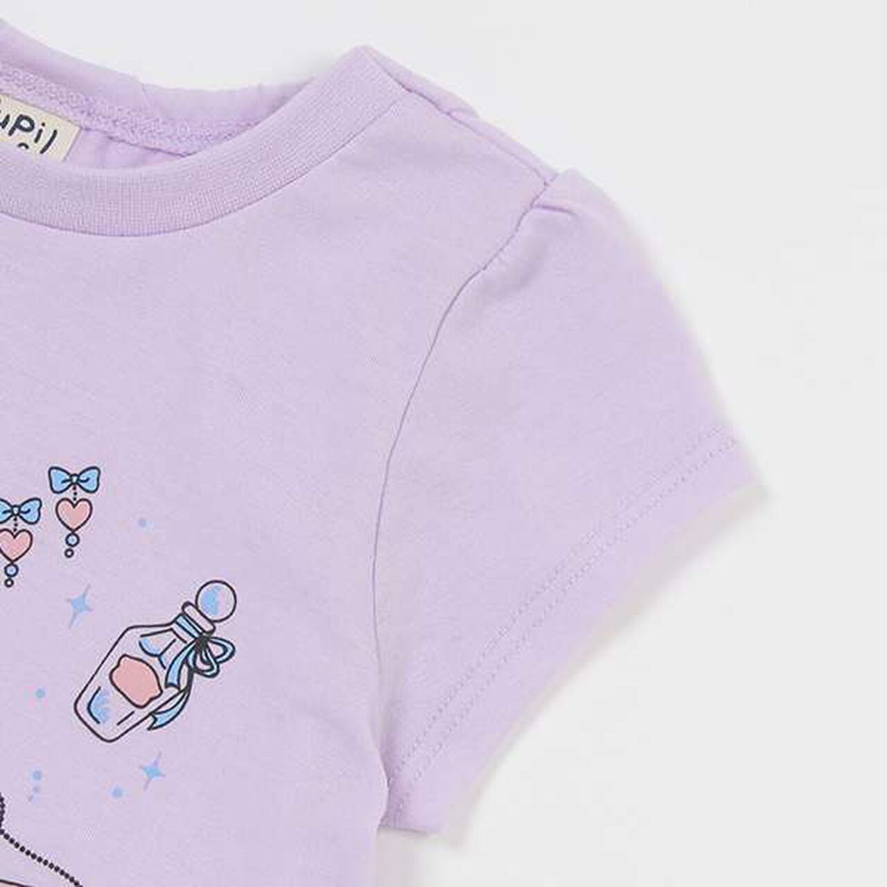 Dress Motif T-Shirt for Girls,Navy, large image number 3