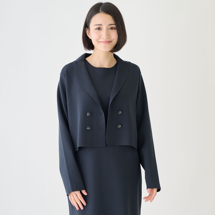 [Formal] Knitwear Jacket and One-Piece Dress Set,Light beige, medium image number 6