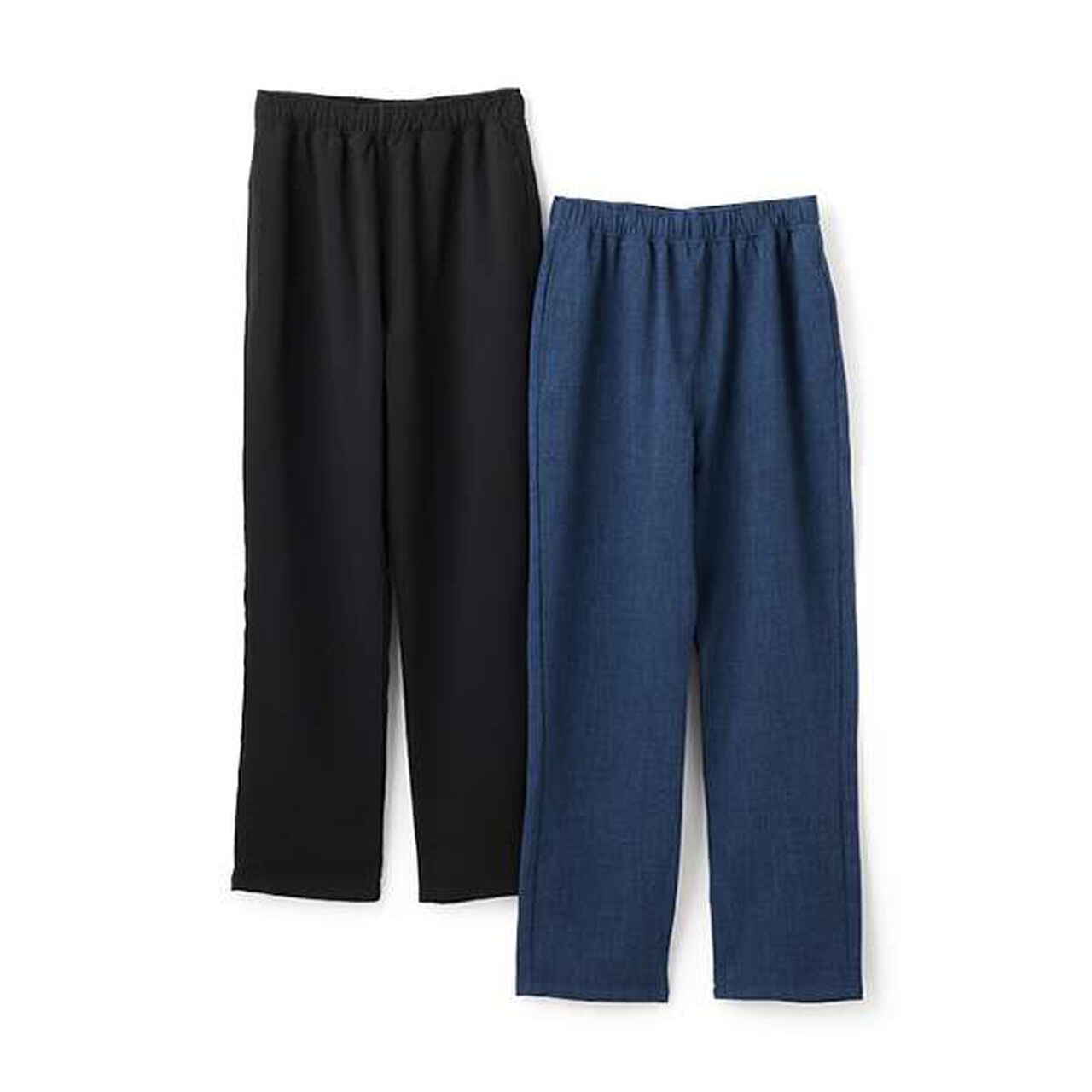 Panama-Style Long Pants,Deep blue, large image number 8