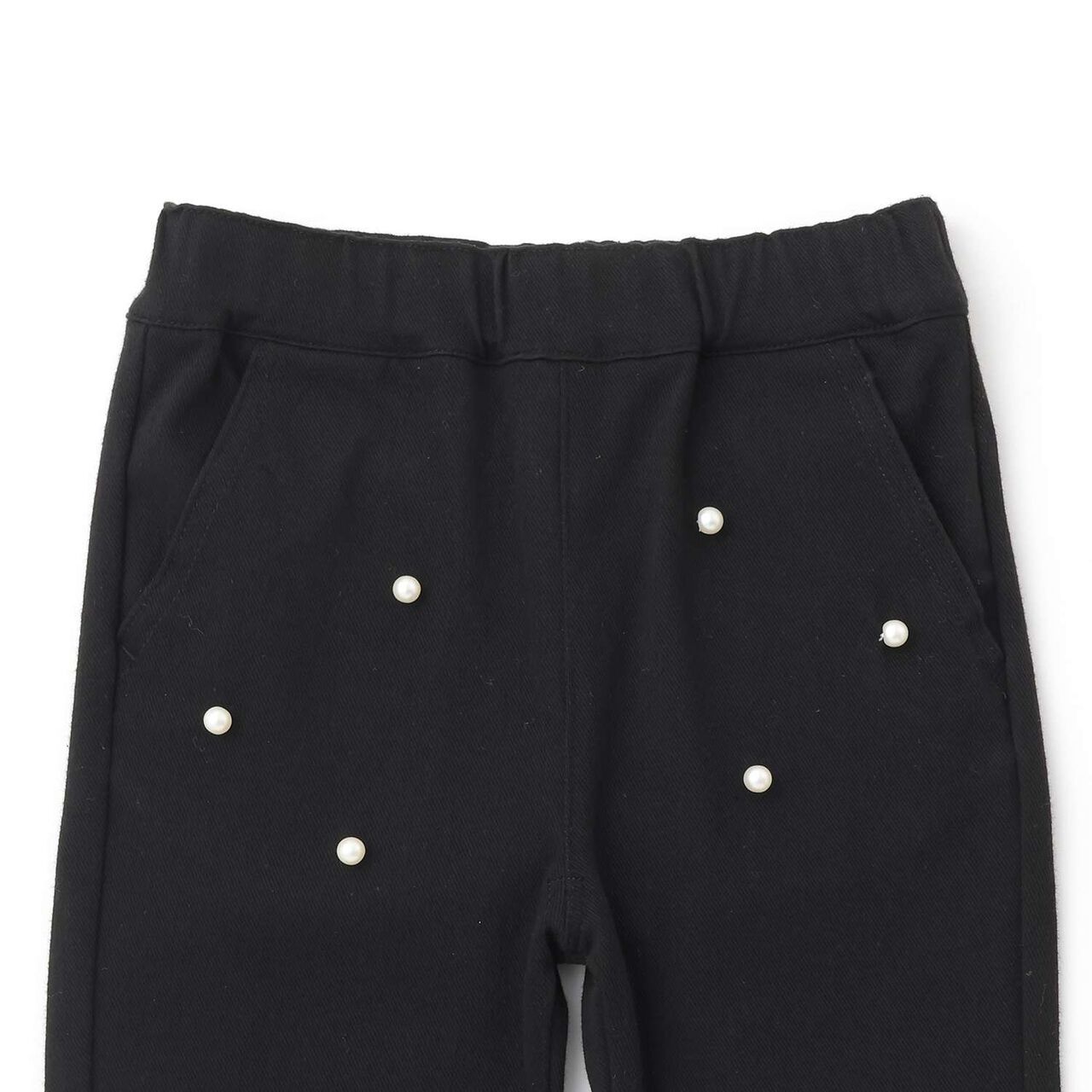 Pearl-Embellished Cut Pants,Blue, large image number 6