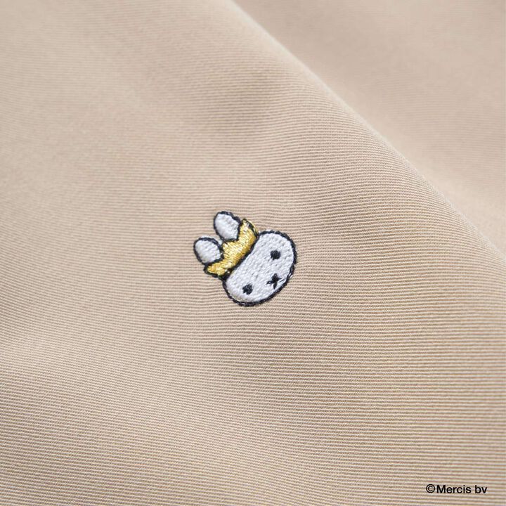 Miffy Embroidered All-Over Pattern Balloon One-Piece Dress,Black, medium image number 6