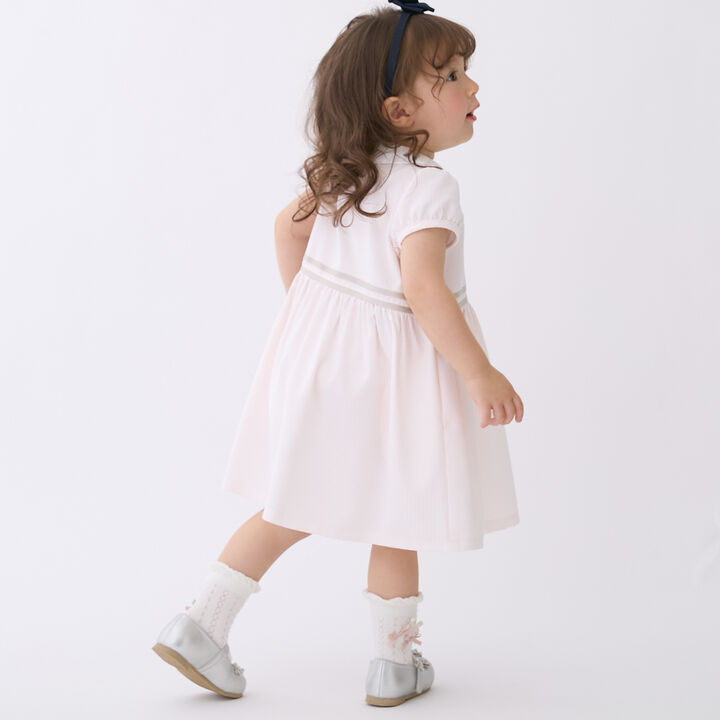 [WINDRY] Collar One-Piece Dress,Dark red, medium image number 4