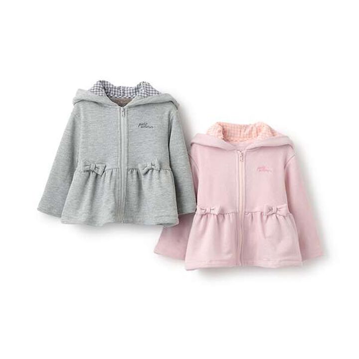 Lame Fleece 3 WAY Bomber Jacket,Light gray, medium image number 7