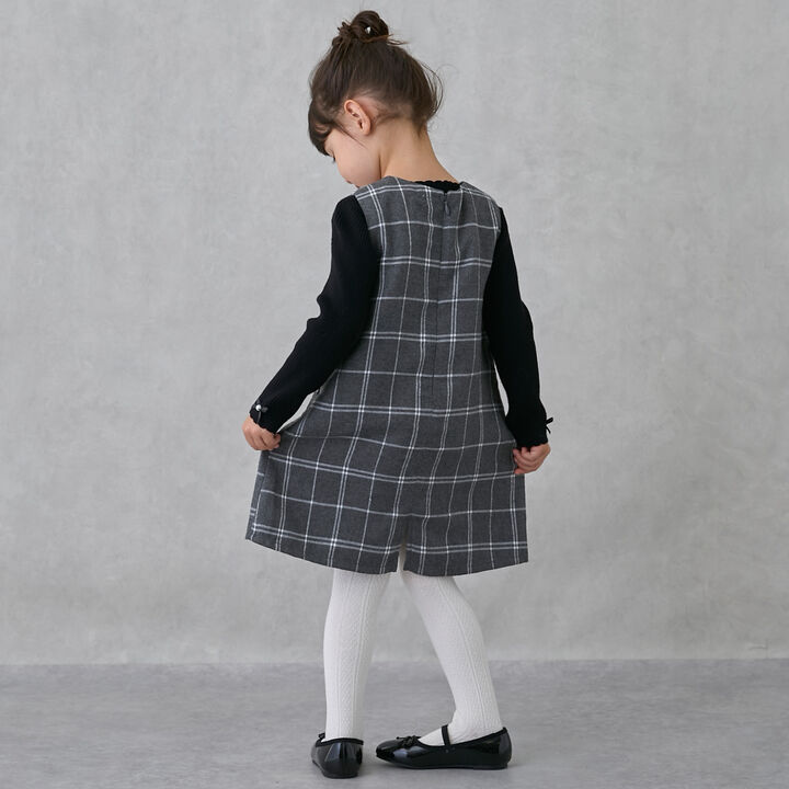 Link Ribbon Jumper Skirt,Gray, medium image number 1