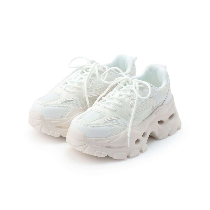 [LTXC] Thick Sole Dad Sneakers,White, medium image number 0