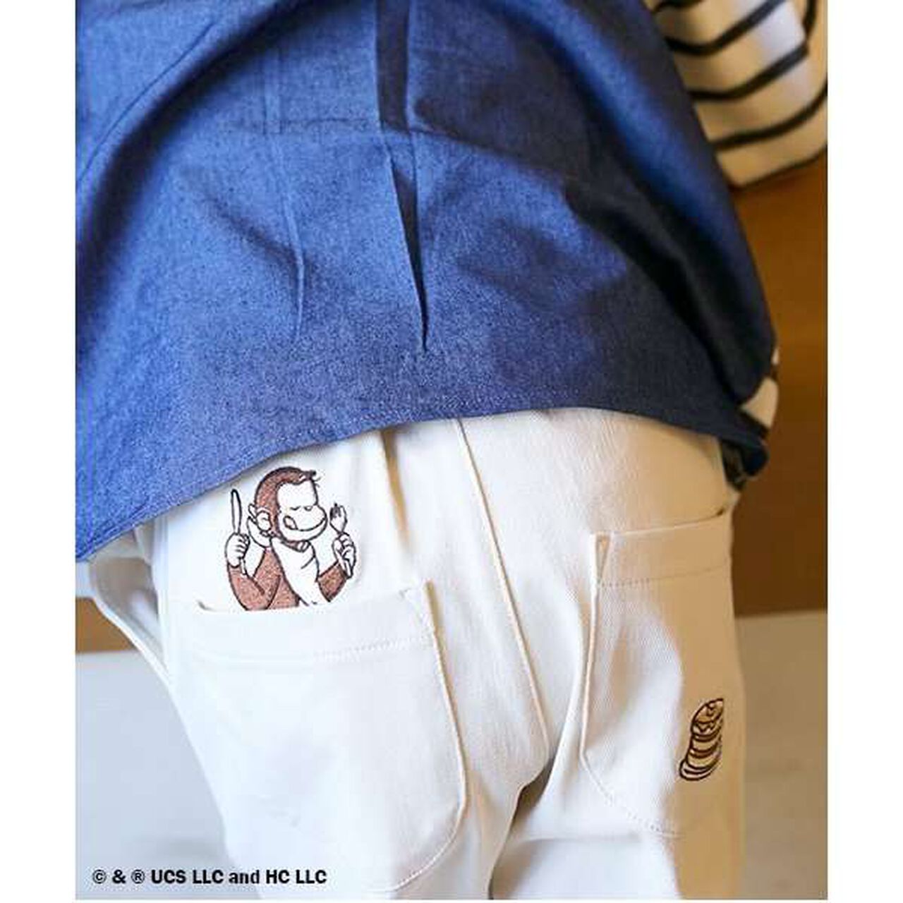 Curious George Embroidered Pants,Brown, large image number 1