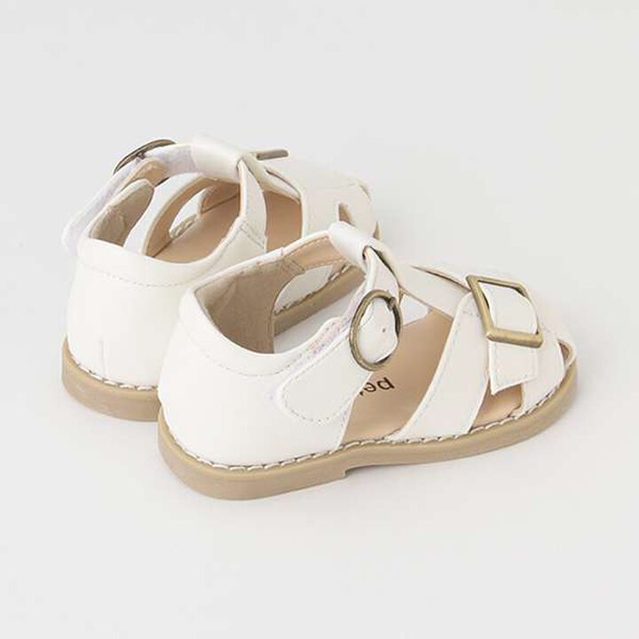 Faux Leather Sandals,Ivory, medium image number 3
