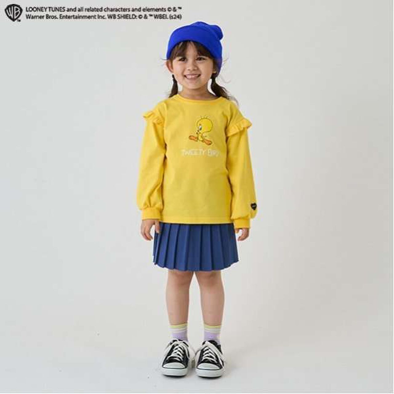 [Tweety] [Anti-Stain Finish] Shoulder Frill Pullover,Yellow, large image number 5