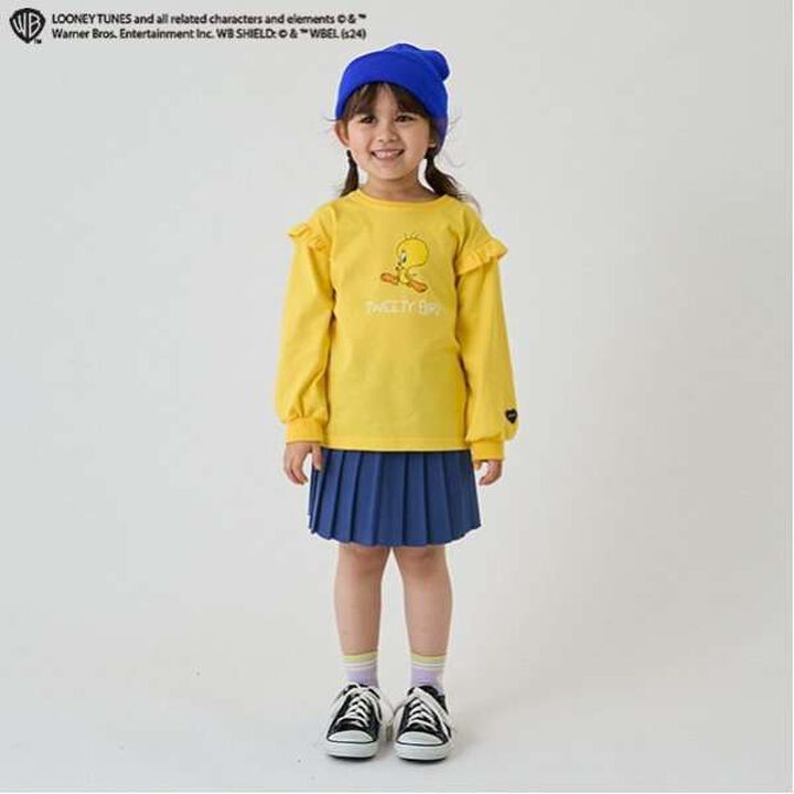 [Tweety] [Anti-Stain Finish] Shoulder Frill Pullover,Yellow, medium image number 5