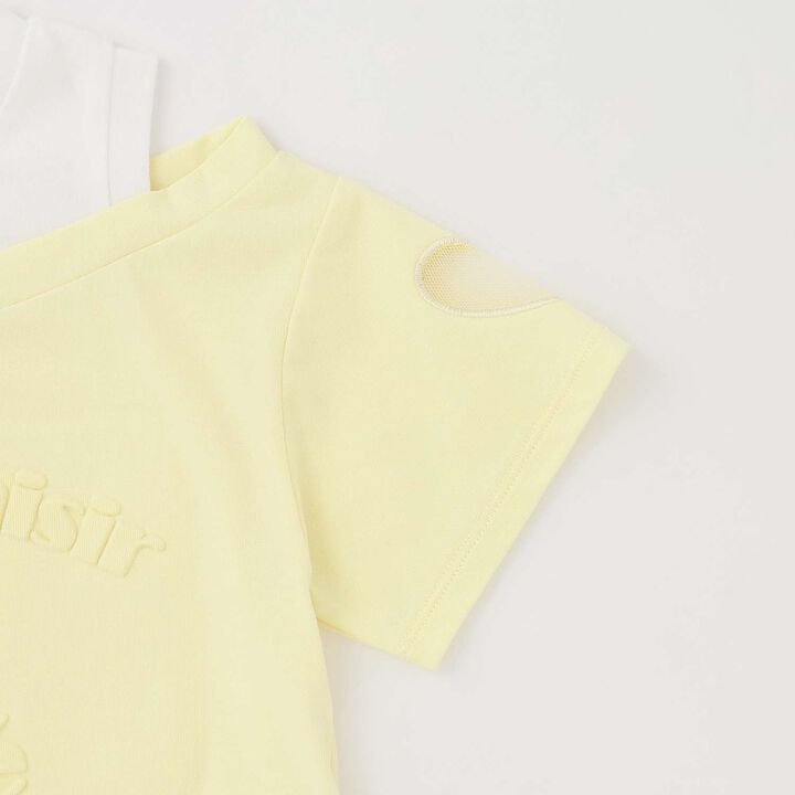 [Cool Touch] Puffy Logo Shoulder Opening T-Shirt,Mint, medium image number 3