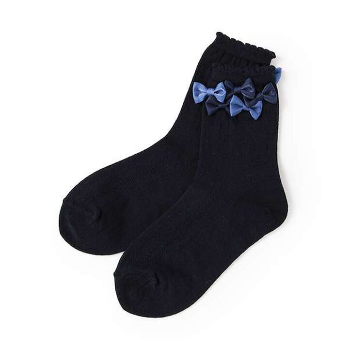 Ribbon Full Crew Socks,Sax blue, medium image number 6