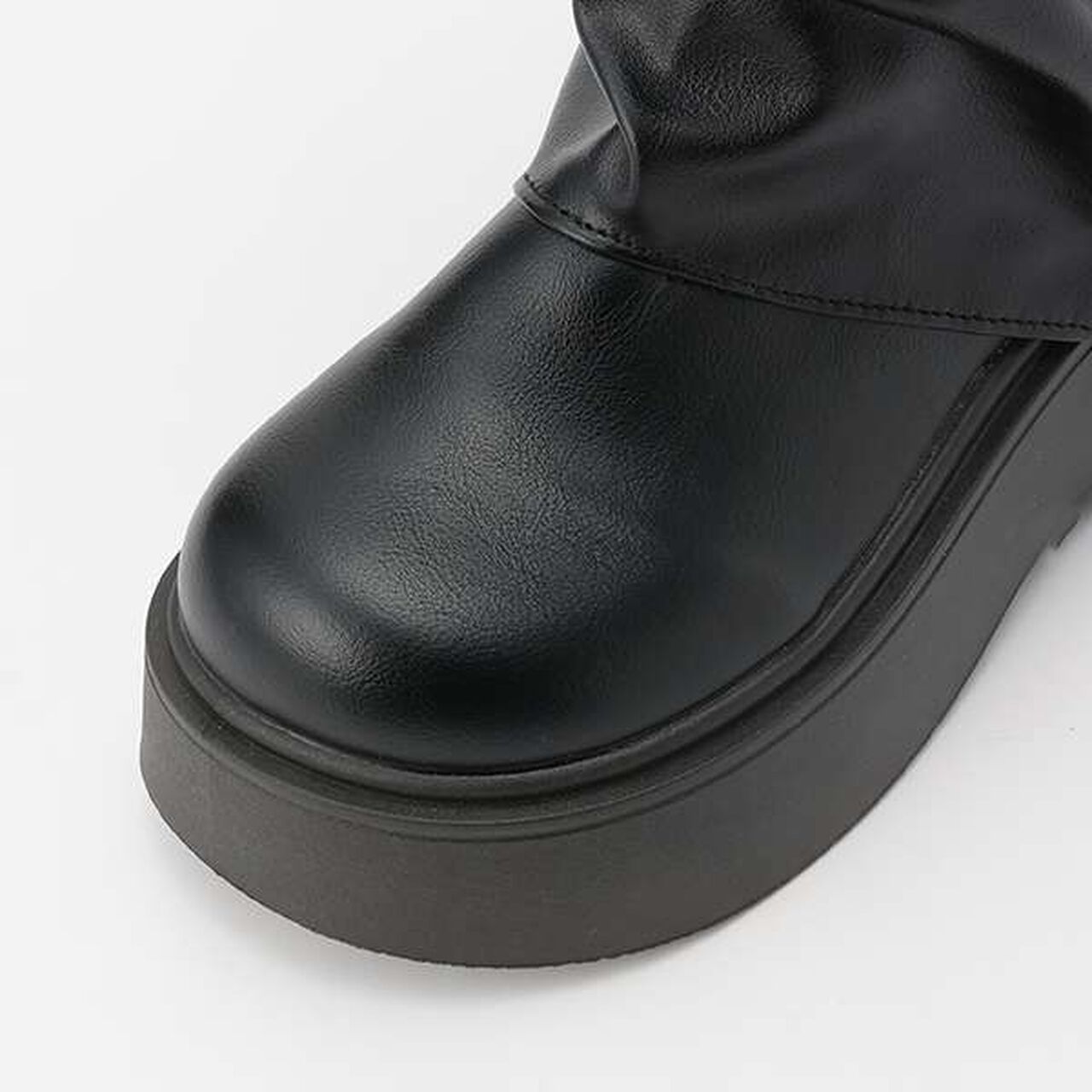 Platform Cover Boots,Black, large image number 5
