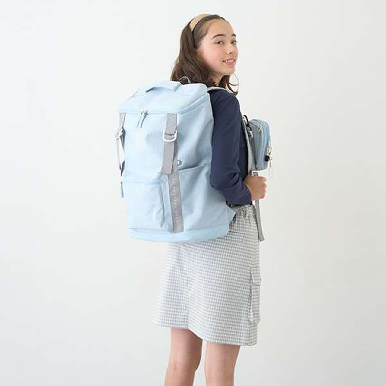 Square School Backpack,Light blue, large image number 25
