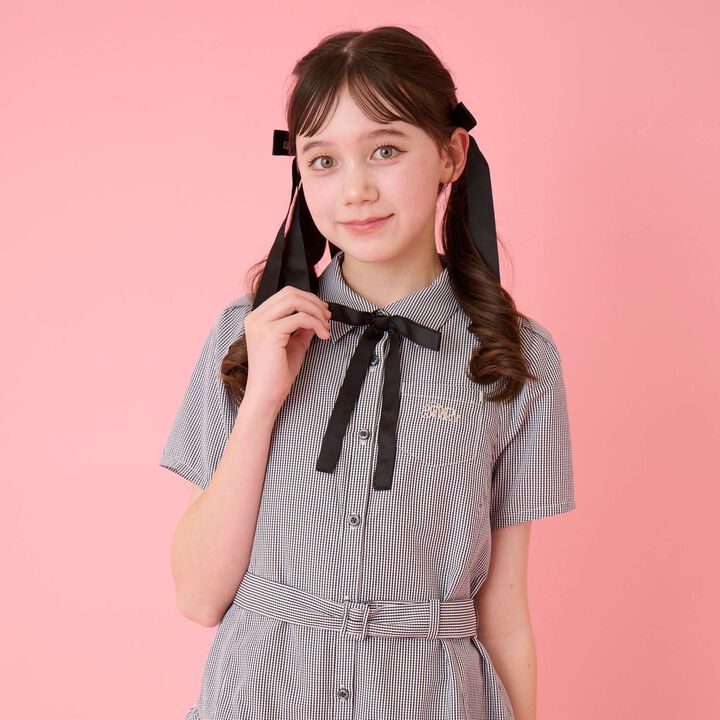 Tiered Shirt Mini One-Piece Dress,Blue, medium image number 14