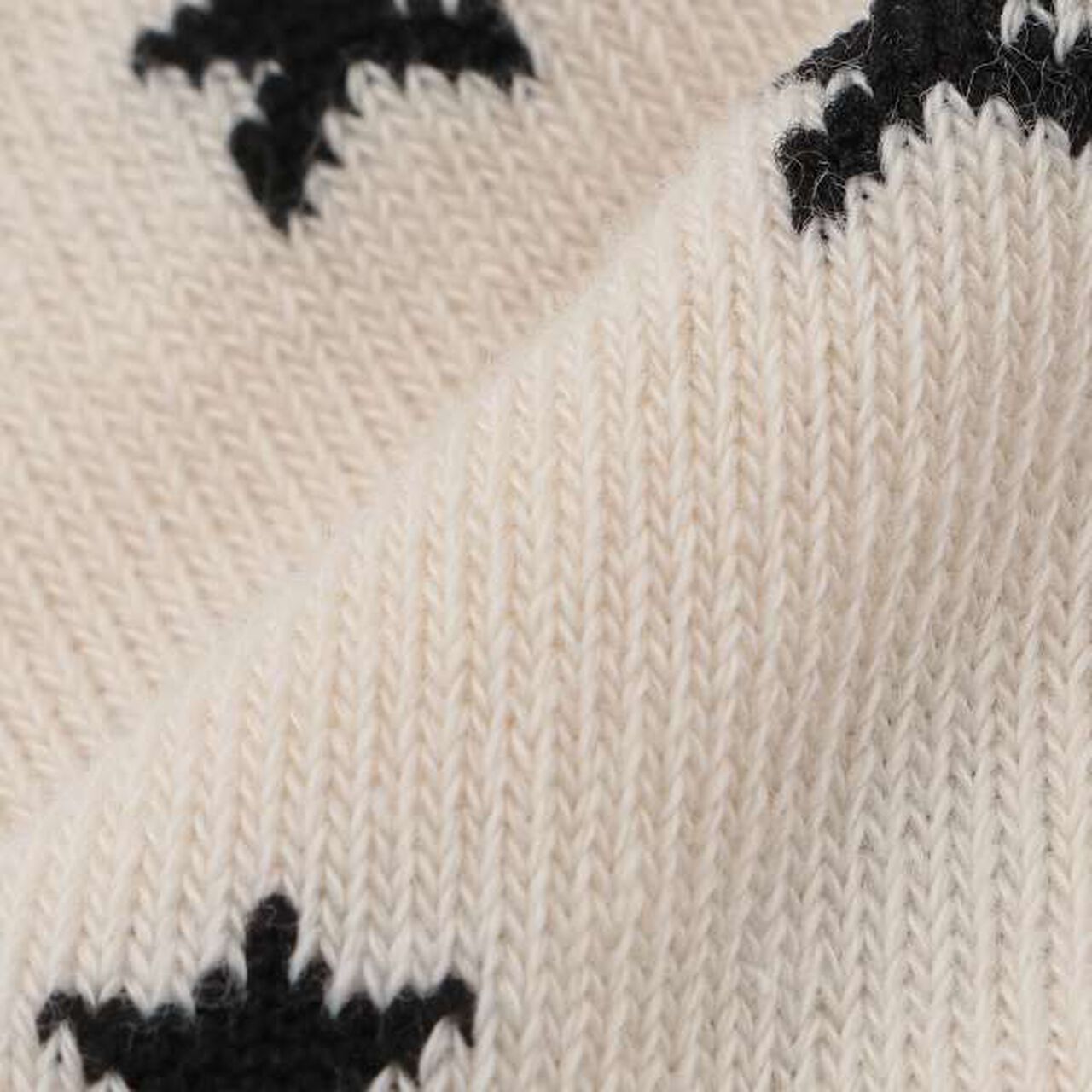 Bear & Star Crew Socks 2P,Pearl white, large image number 6