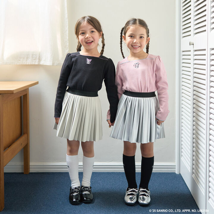 Sanrio Characters One-Point Embroidery Top,Black, medium image number 30