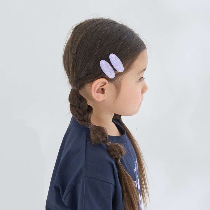 Flower All-Over Pattern Hair Clips (Set of 2),Lavender, medium image number 10