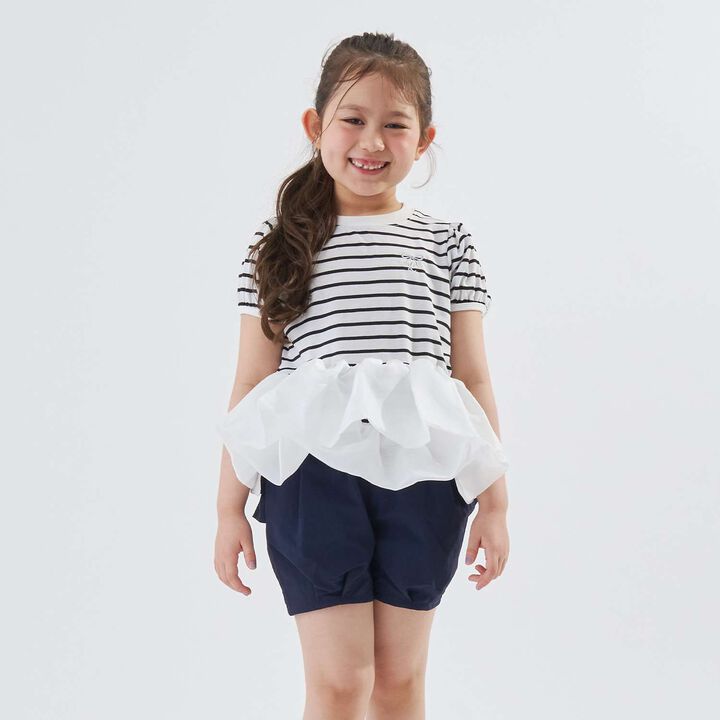 [100% Cotton] Cropped Organdy Docking Top for Girls [Kids] [Children's Clothing],Greige, medium image number 6