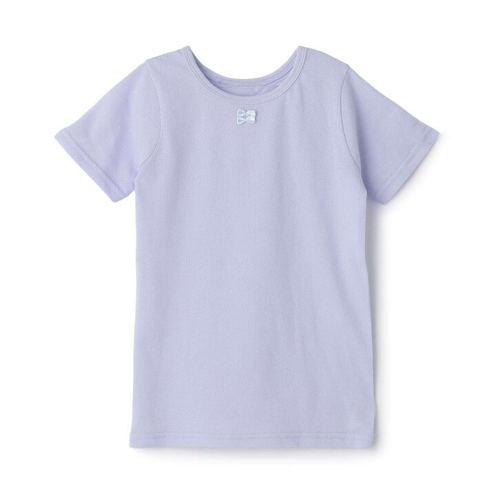 [Smooth Mesh] Short-Sleeve Inner Wear,Blue gray, medium image number 0