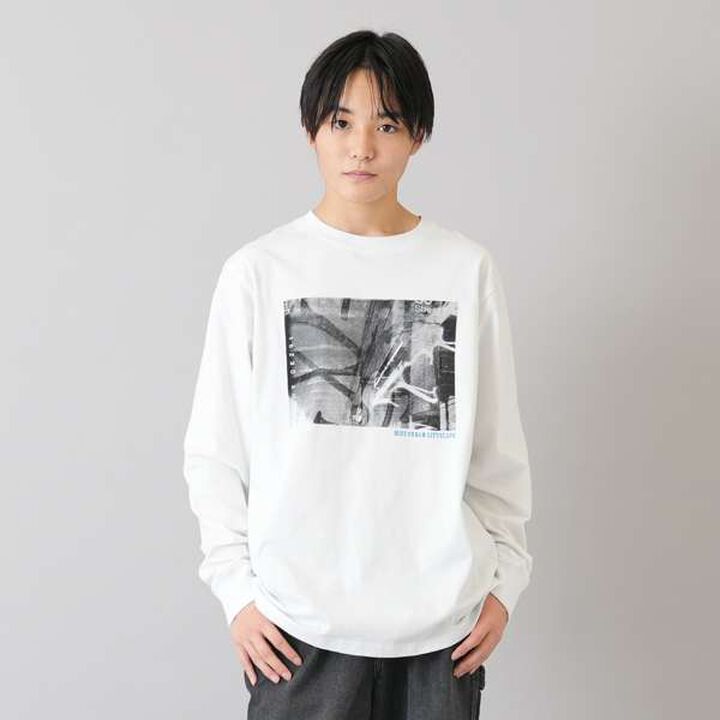 Photo Front Print Long-Sleeve T-Shirt,White, medium image number 0