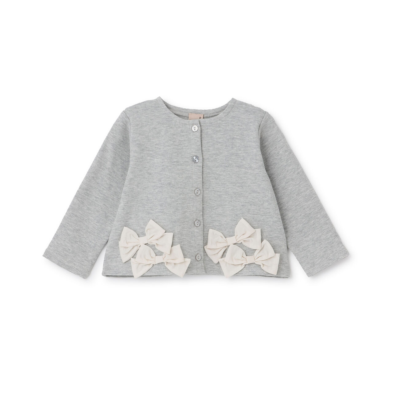 Link Ribbon Cardigan,Light beige, large image number 11