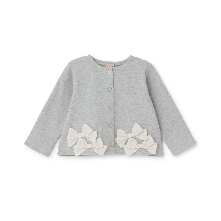 Link Ribbon Cardigan,Light beige, medium image number 11