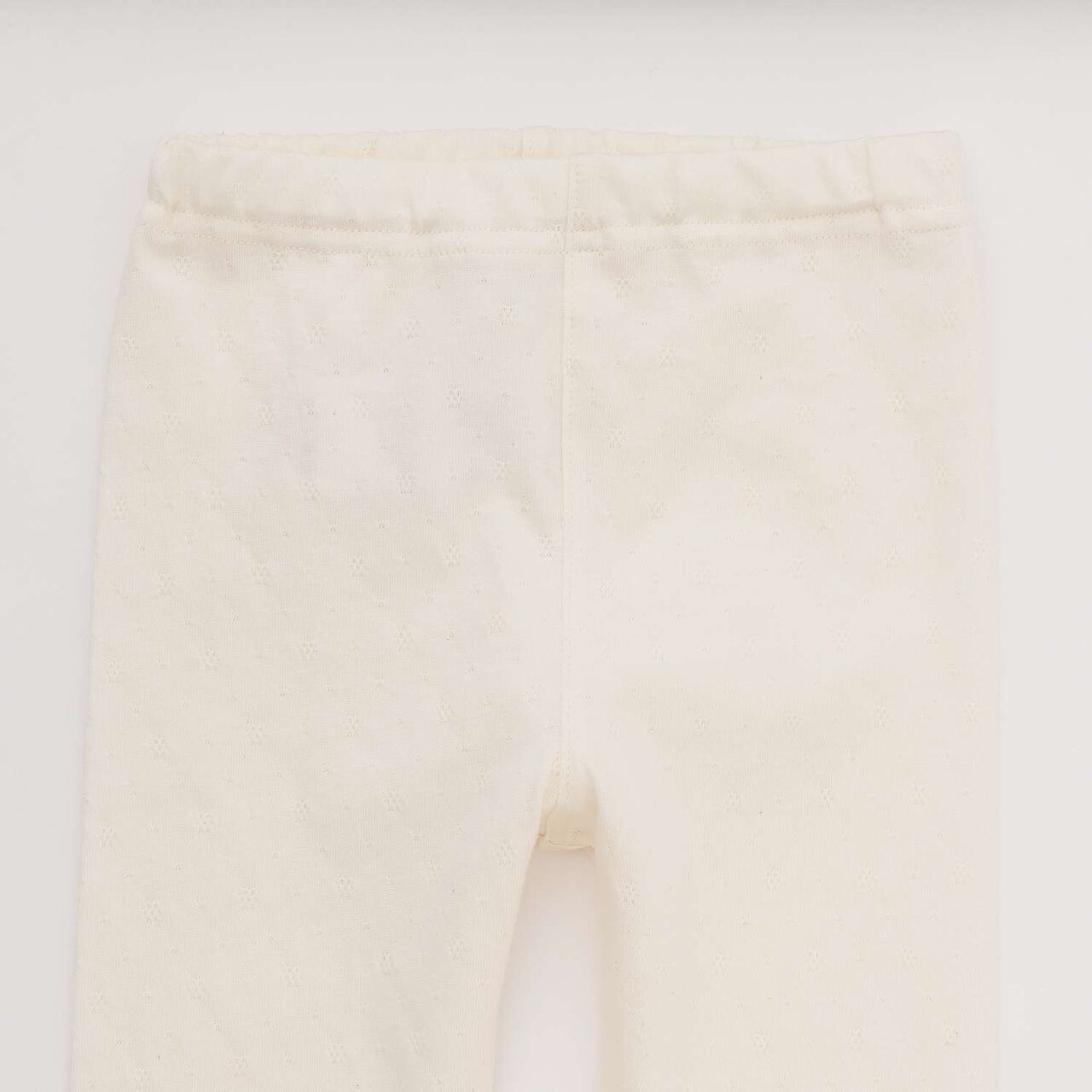 Organic Frill Leggings [Made in Japan],Pearl white, large image number 2