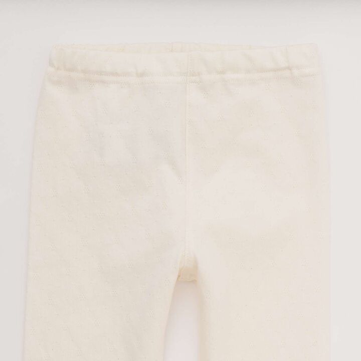 Organic Frill Leggings [Made in Japan],Pearl white, medium image number 2