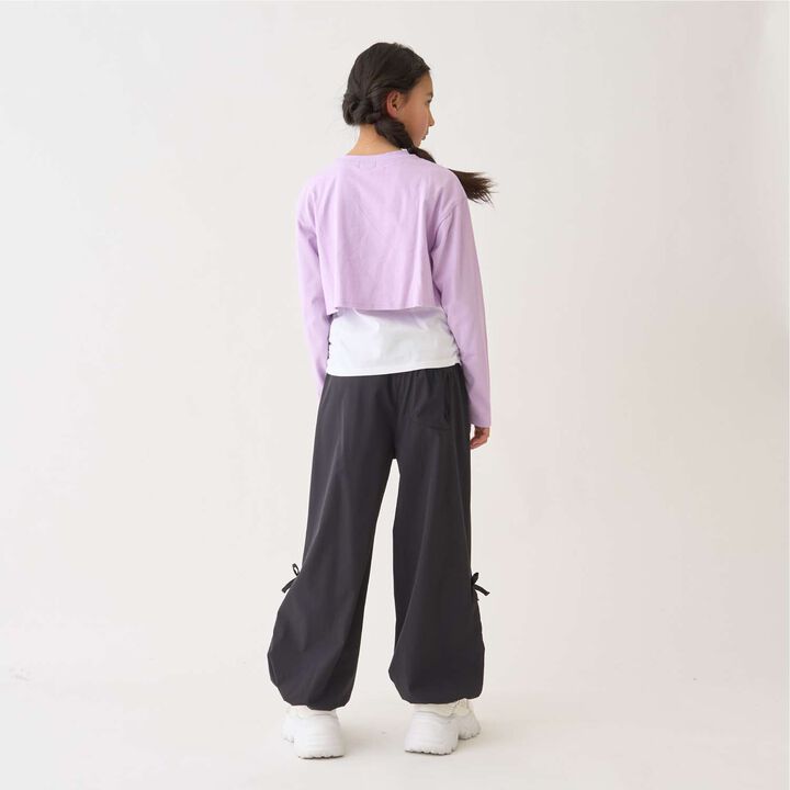 Drawstring Easy Pants,Charcoal gray, medium image number 7