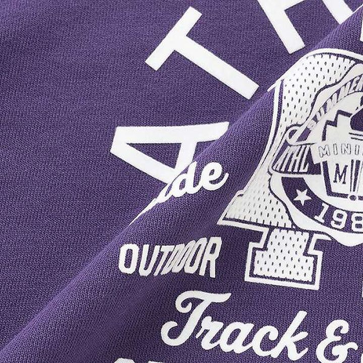 Color-Blocked Fleece Print Pullover,Off white, medium image number 12