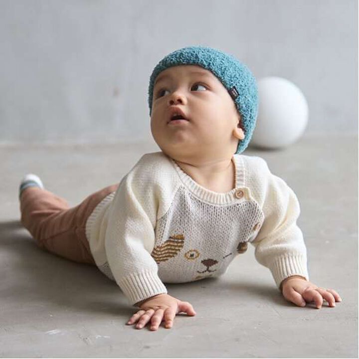 Dog Print Knit + Pants Set,Ivory, medium image number 9