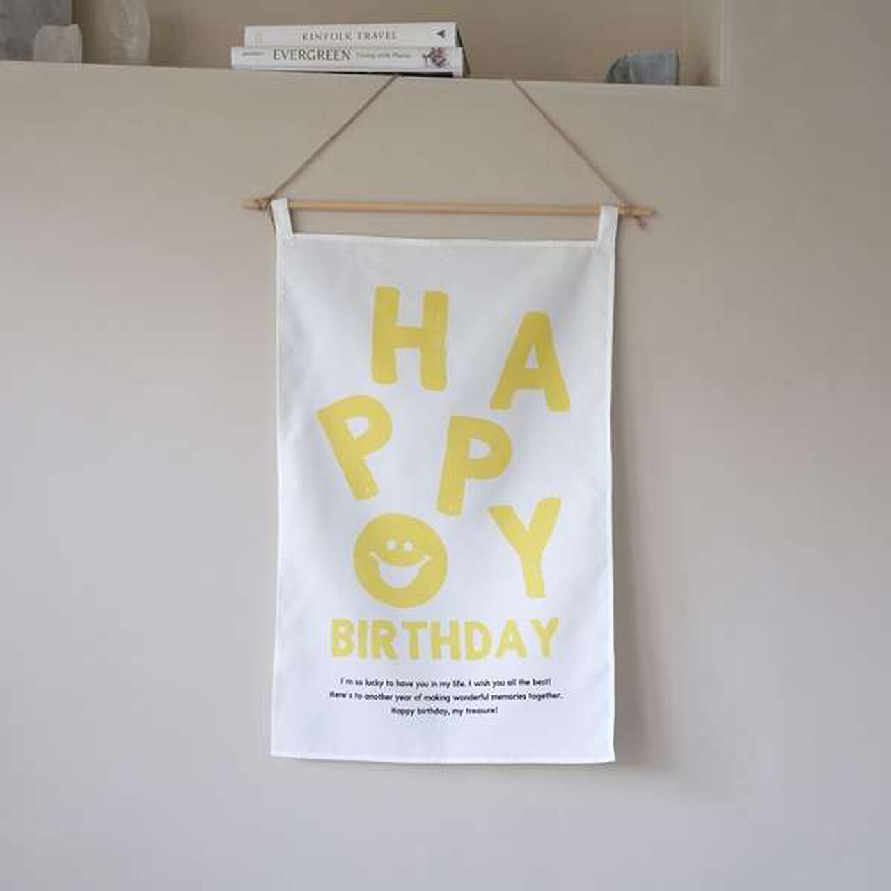 HAPPY BIRTHDAY Fabric Poster,Khaki, large image number 4