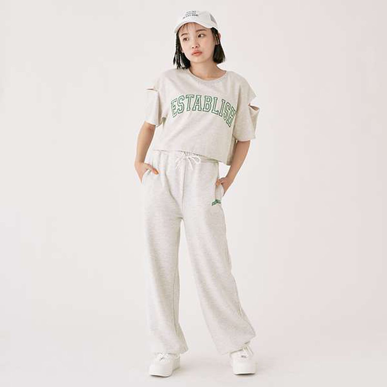 Drawstring Sweatpants,Smoke white, large image number 6