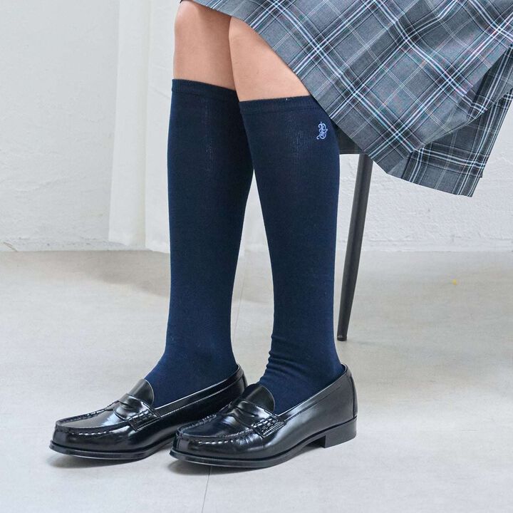 [Graduation Attire] Embroidered Logo Knee-High Socks,, medium