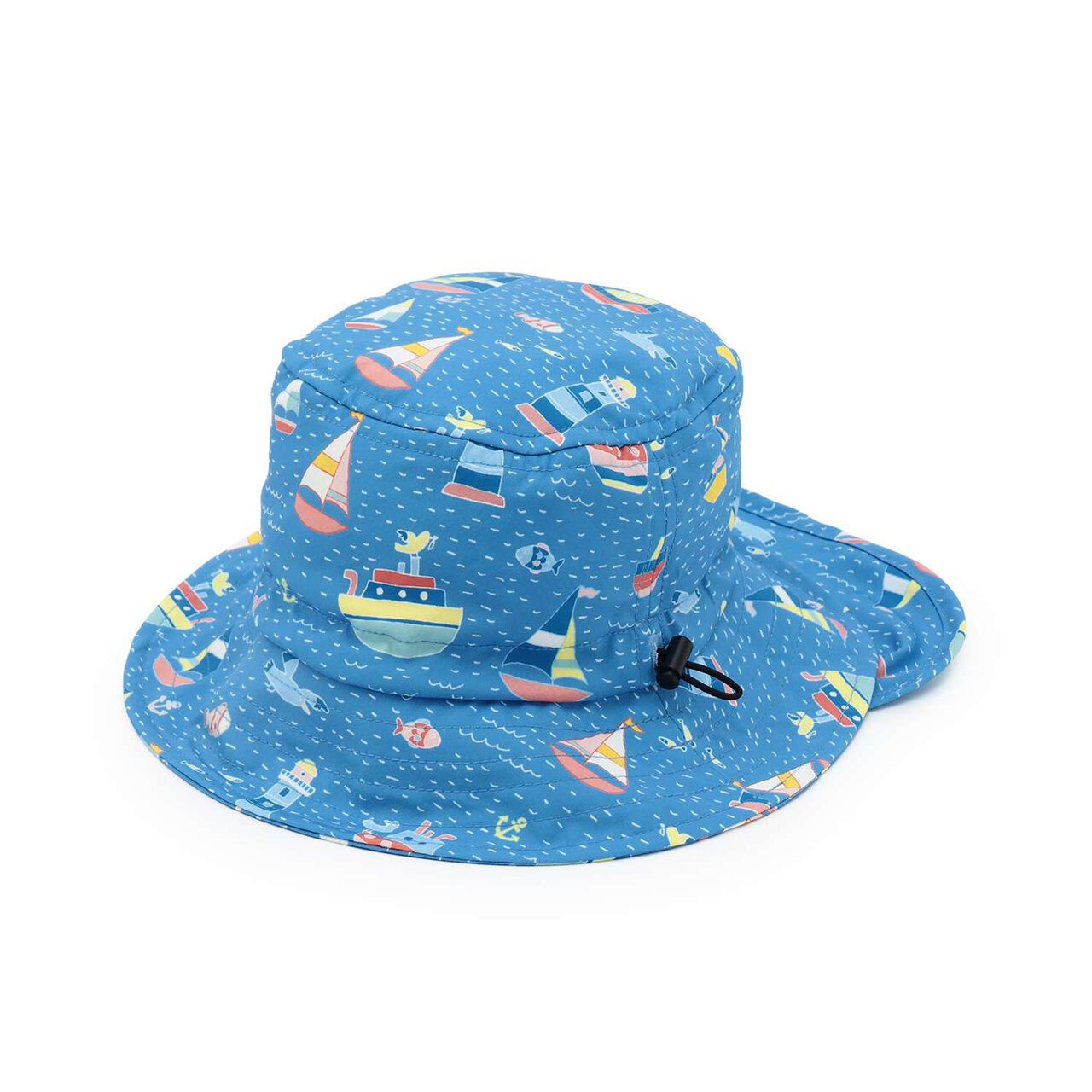 [SWIM] Marine Pattern Boys&rsquo; Swim Cap [UV Protection],Blue, large image number 4