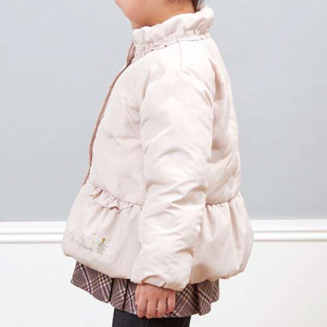 KP Polka Dot Embossed Padded Coat (90-130),Blue gray, large image number 11