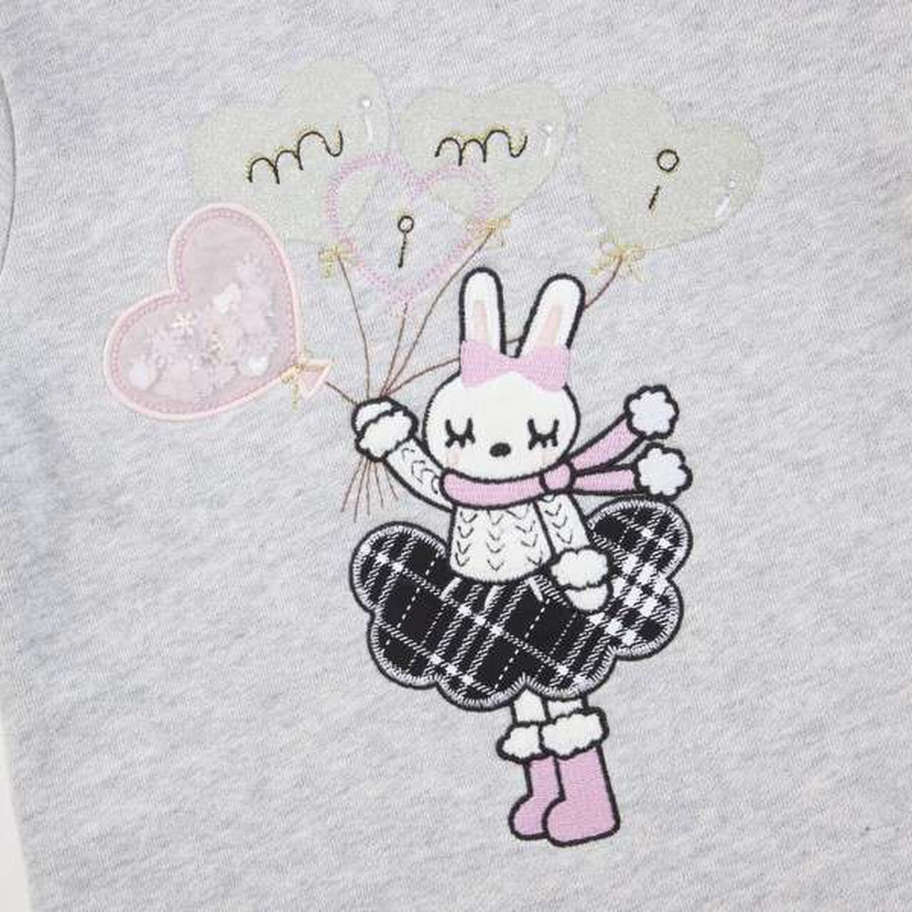 KP Mimi Appliqué Heart Balloon Sweatshirt (80-150),Lavender, large image number 1