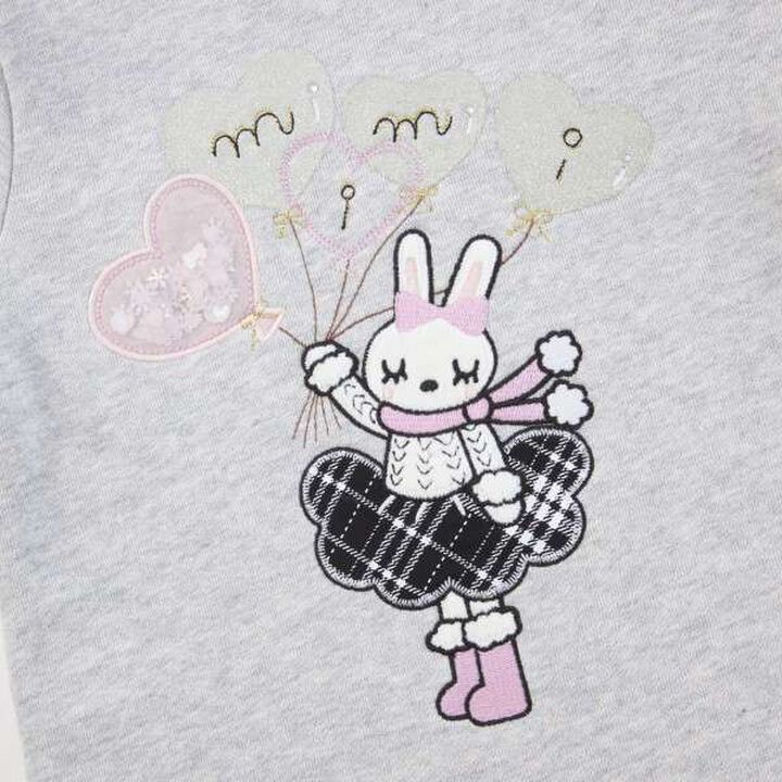 KP Mimi Appliqué Heart Balloon Sweatshirt (80-150),Lavender, medium image number 1